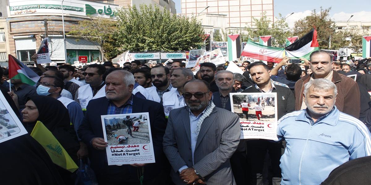 حضور دانشگاهیان پردیس کشاورزی در تجمع محکومیت رژیم غاصب صهیونیستی 